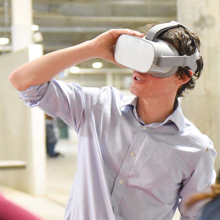 Person with VR headset