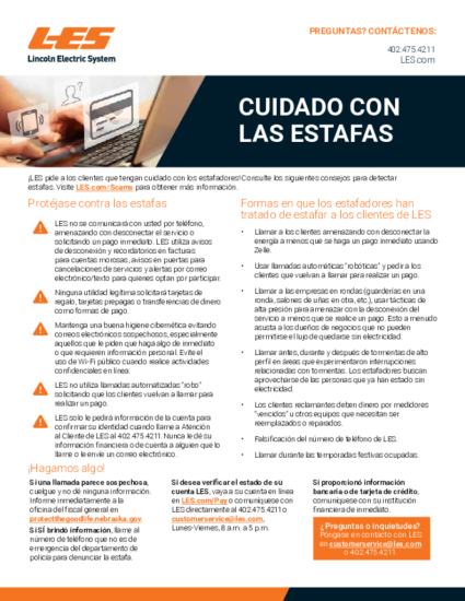 Cuidado con las estafas